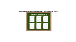 Template Jadwal Pelajaran Aestheti