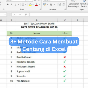3+ Metode Cara Membuat Centang di Excel 1 3+ Metode Cara Membuat Centang di Excel