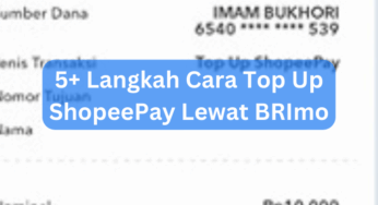 5+ Langkah Cara Top Up ShopeePay Lewat BRImo