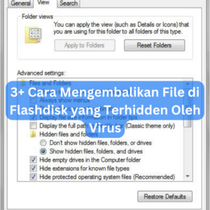 3+ Cara Mengembalikan File di Flashdisk yang Terhidden Oleh Virus 1 3+ Cara Mengembalikan File di Flashdisk yang Terhidden Oleh Virus