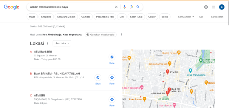 ATM BRI Terdekat Dari Lokasi Saya
