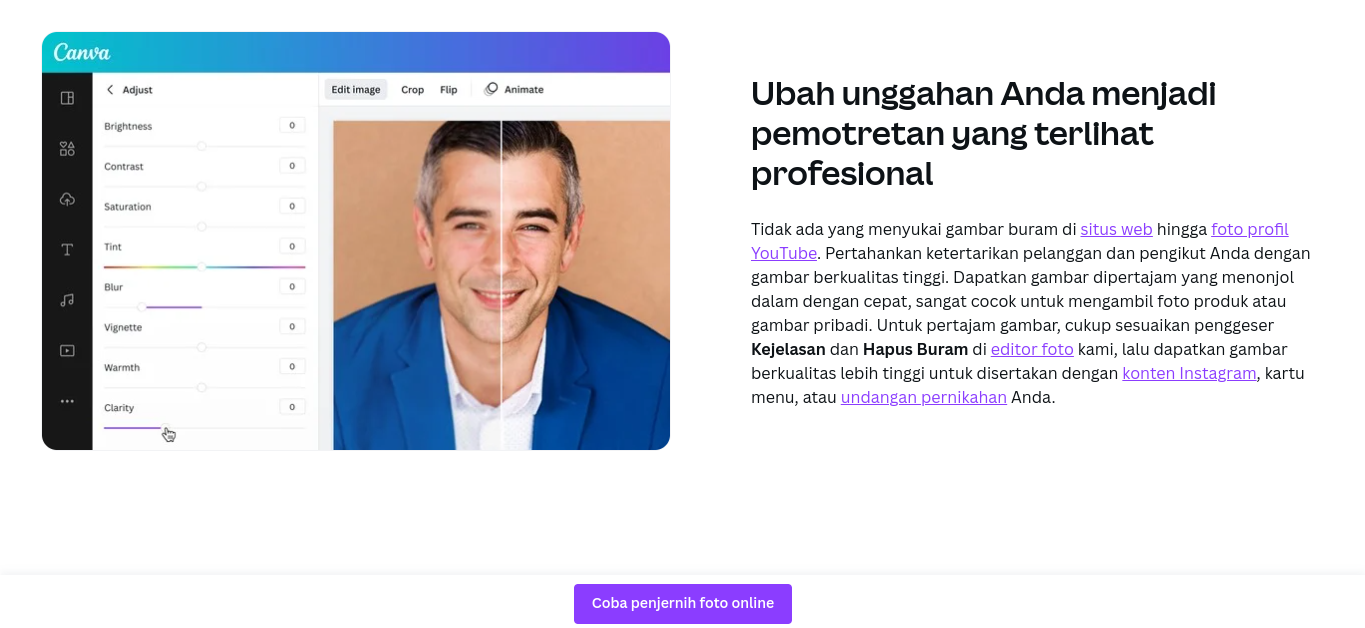 cara menjernihkan foto