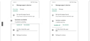 cara update play store