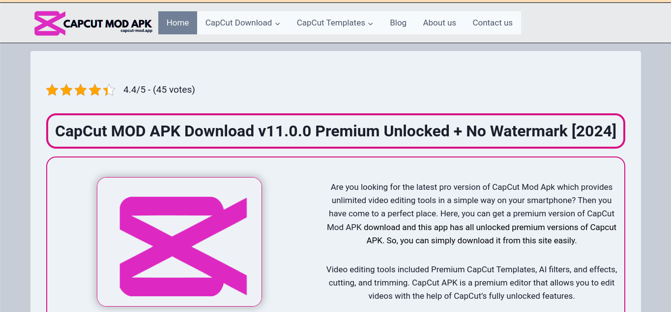 Cap Cut Pro MOD APK Terbaru Android