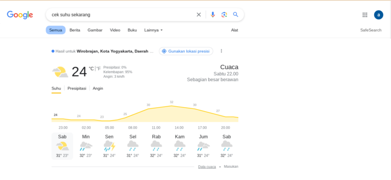cek suhu sekarang
