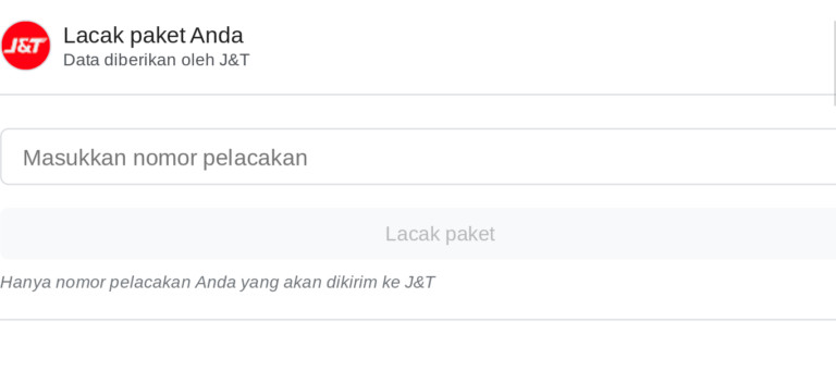 CARA MELACAK PAKET J&T