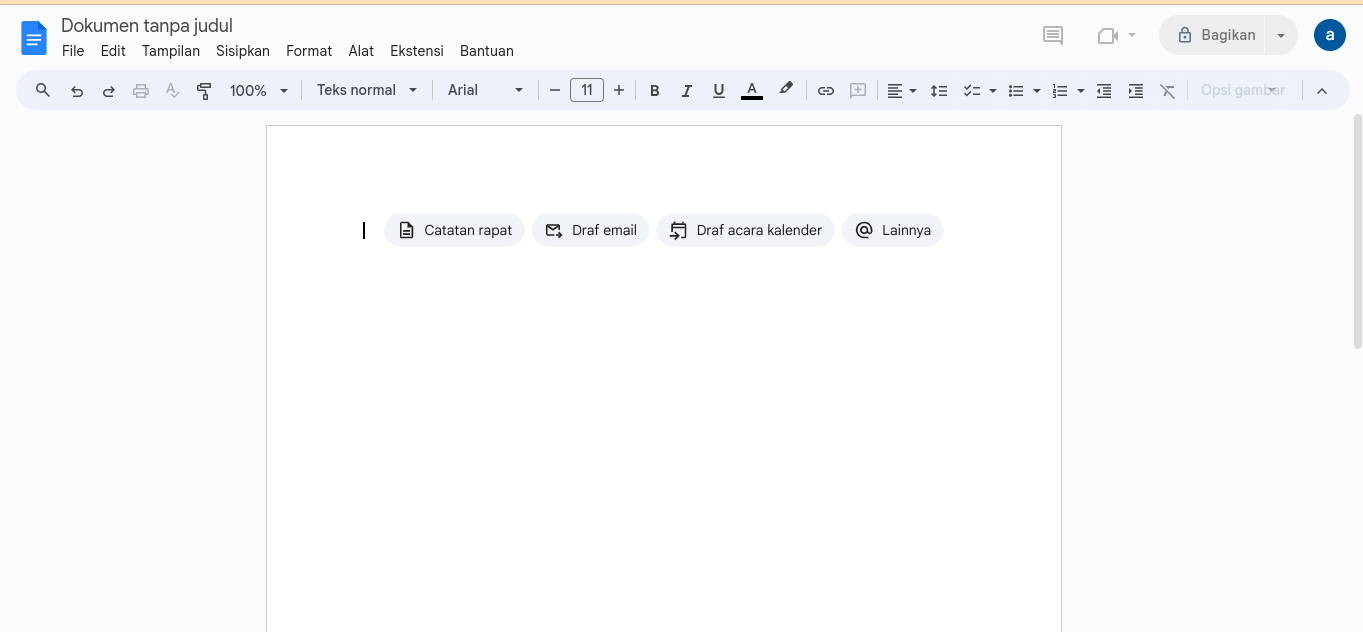 buat google dokumen di hp