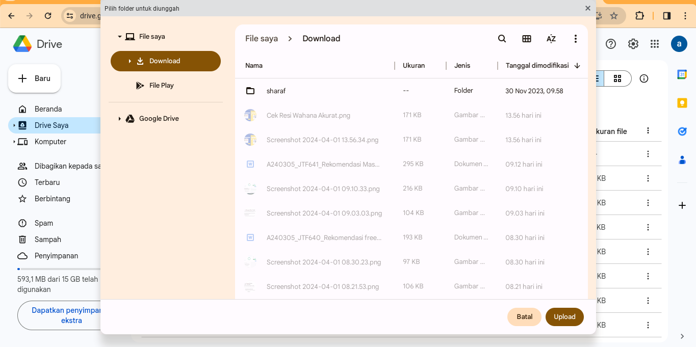 Cara Memasukkan Foto ke Google Drive