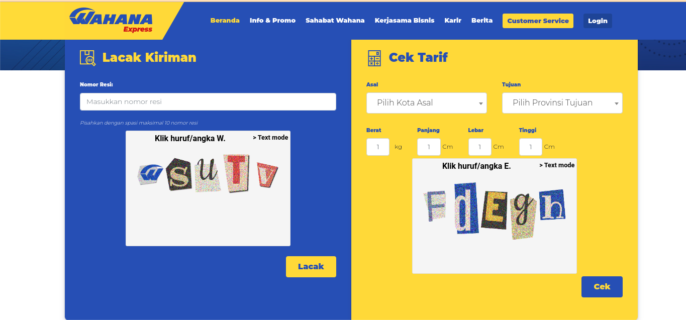 Cek Resi Wahana Akurat