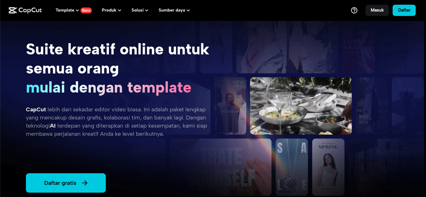 cara menggabungkan video di capcut