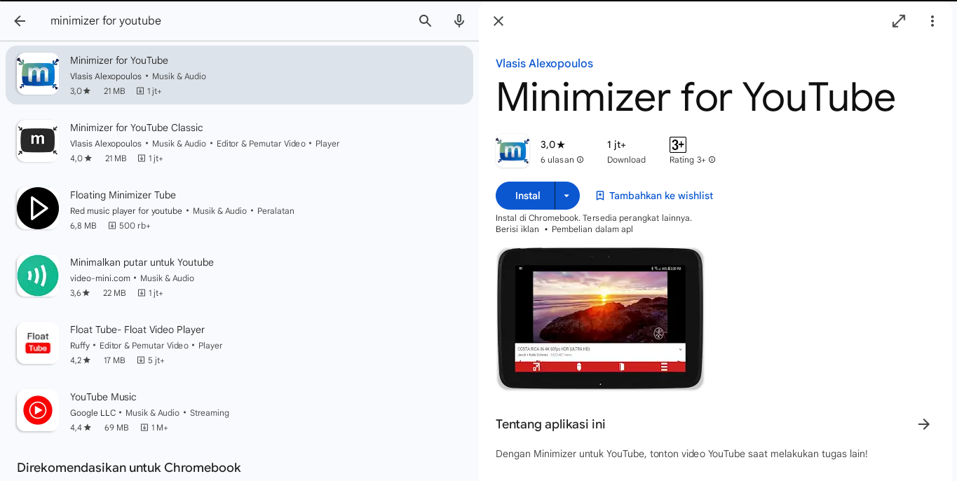 Cara Buka Youtube sambil Buka Aplikasi Lain di Oppo