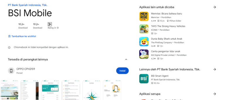 cara melihat nomor rekening di bsi mobile