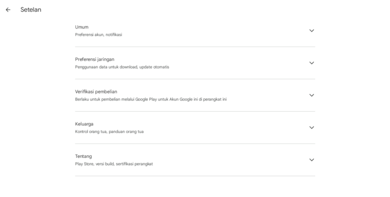 cara hapus history google play store