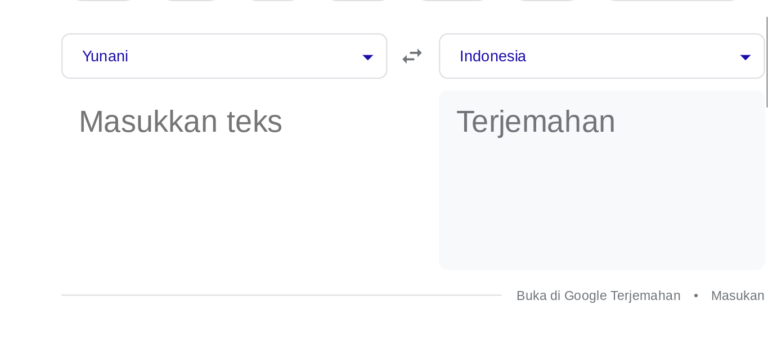 google translate yunani