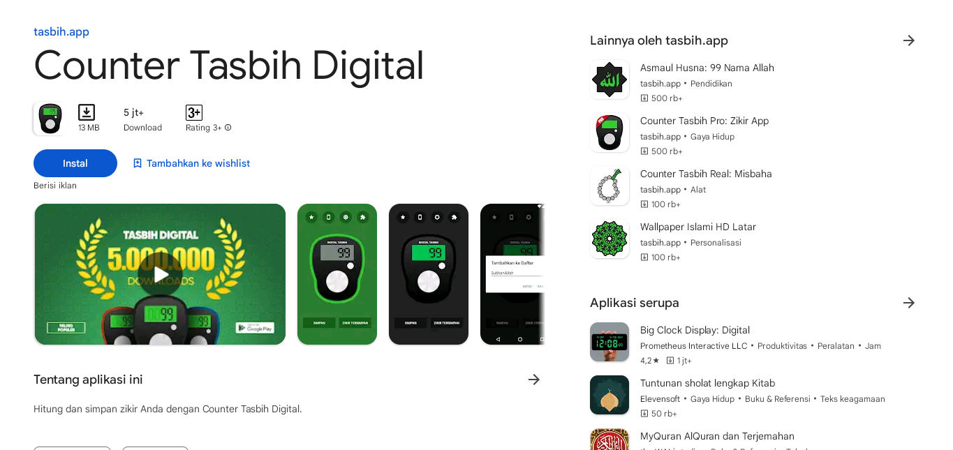 6 Rekomendasi Aplikasi Penghitung Dzikir Android