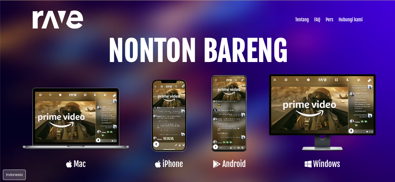 Cara Nonton Bareng di Rave lewat HP Android